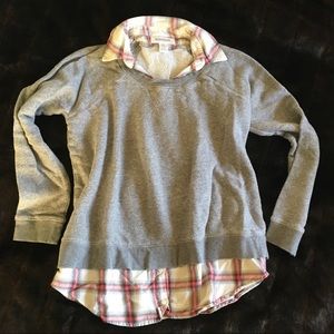 Motherhood Maternity Flannel Sweatshirt Duo